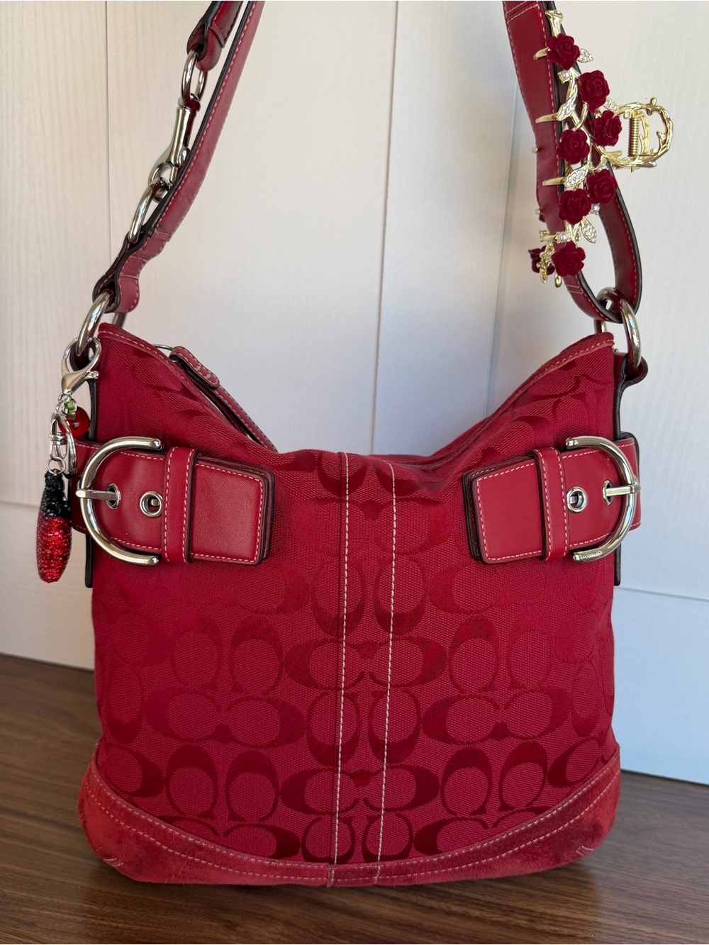 Coach Red Shoulder Bag - Picture 2 of 9